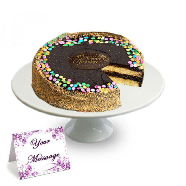 Pastel de Fudge de Oro Celebración