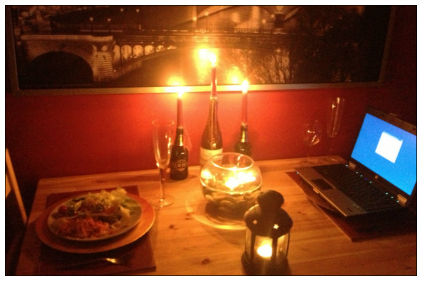 Tener una cita en línea para la cena