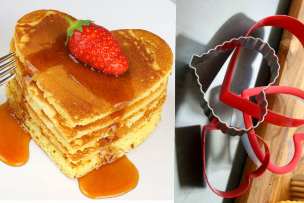 Cortador de panqueques / galletas en forma de corazón
