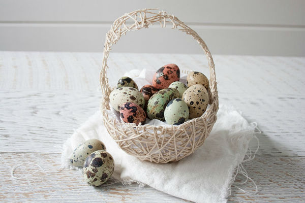 Decoración de cesta de Pascua