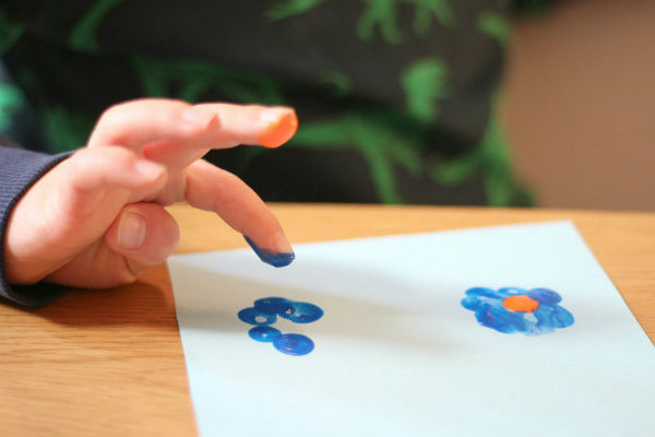 Flores de huellas digitales