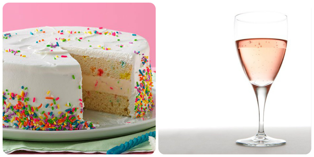 Pastel Funfetti y rosa brillante