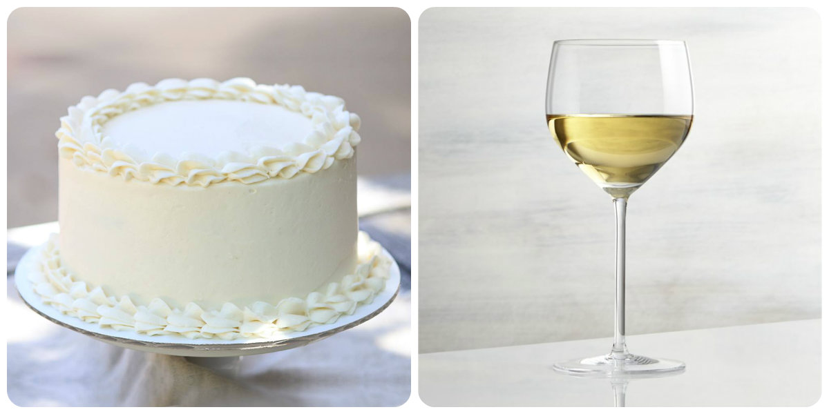 Pastel de vainilla y Chardonnay