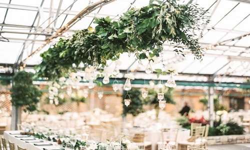 Verdes feston colgado