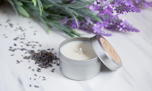 Velas de soja lavanda