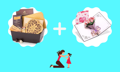 giftbasket with greeting card