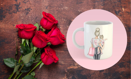 flowers with personalized gift