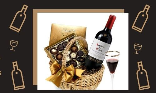 wine and chocolate box