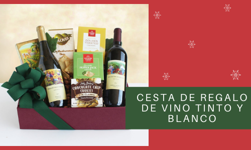 red and white wine basket