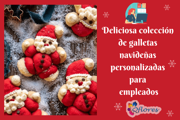 Deliciosa colección de galletas navideñas personalizadas para empleados