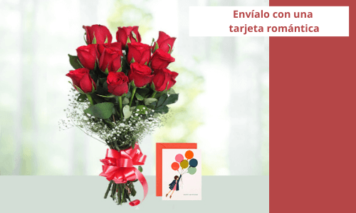 Envíelo con una tarjeta romántica