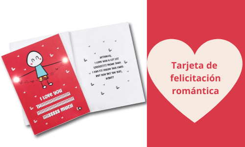 Tarjeta de felicitación romántica