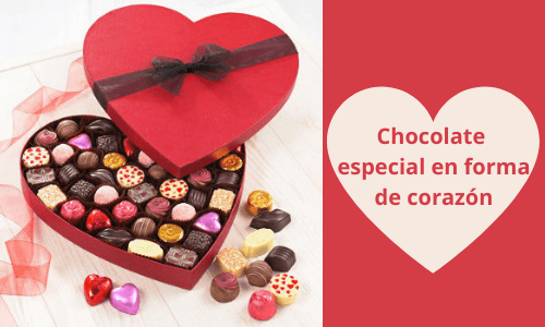Chocolate especial en forma de corazón