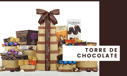 Ramo de chocolate en forma de torre
