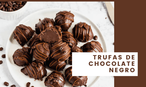 Trufas de chocolate oscuro