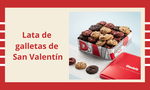 Lata de galletas de San Valentín