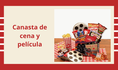 Canasta de cena y película