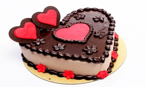 Pastel especial en forma de corazón