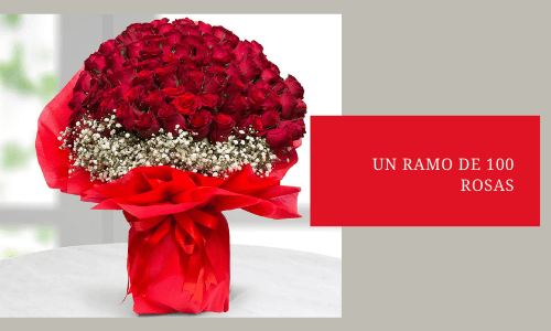 Un ramo de 100 rosas