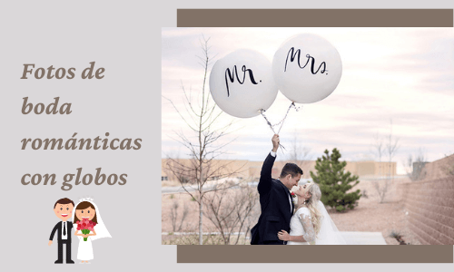 Fotos de bodas rom&aacute;nticas con globos