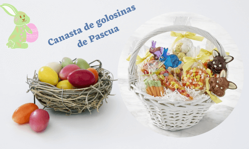 Cesta de golosinas de Pascua