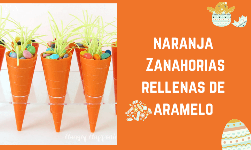 Zanahorias naranjas rellenas de caramelo