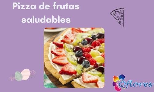Pizza de frutas saludables