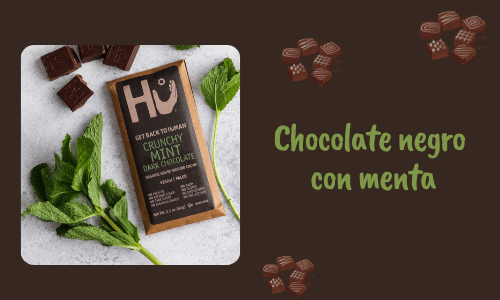 Chocolate amargo con menta crujiente