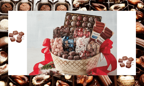 Una canasta de regalo de chocolate