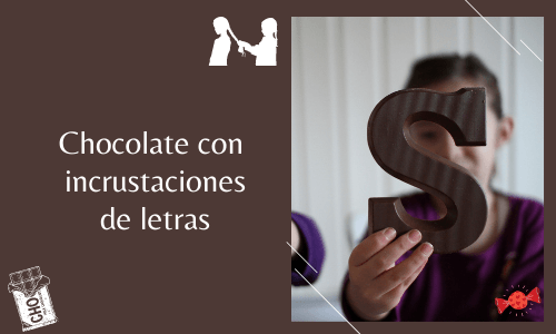 alphabet embedded chocolate