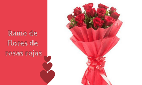 Ramo de flores de rosas rojas