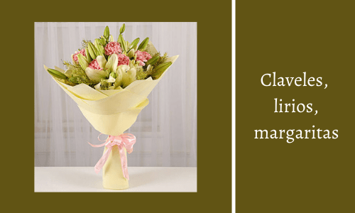 carnationss lilies daisies to say thankyou