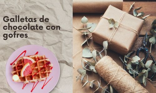 Galletas de chocolate con gofres