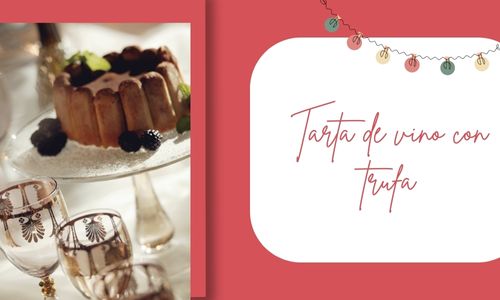 Tarta de vino con trufa