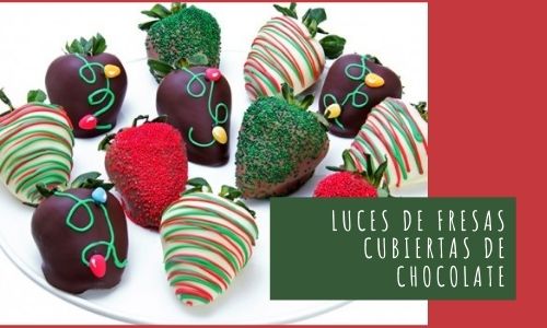 christmas lightschocolate covered strawberries