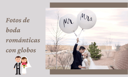 Fotos de bodas románticas con globos